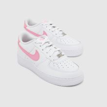 Nike Air Force 1 Girls Youth in White Multi Nike Air Force 1,3 of 4