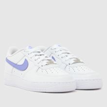 Nike Air Force 1 Girls Youth in White Nike Air Force 1,2 of 4