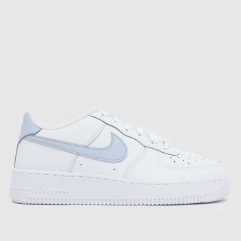 Nike White & Purple Air Force 1 Girls Youth