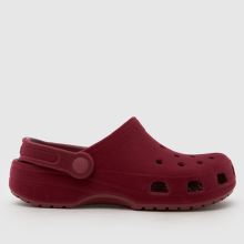 Crocs Classic Velvet Clog Girls Youth in Burgundy Crocs Classic Velvet Clog,1 of 4