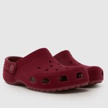 Crocs Classic Velvet Clog Girls Youth in Burgundy Crocs Classic Velvet Clog,2 of 4