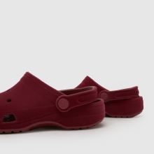 Crocs Classic Velvet Clog Girls Youth in Burgundy Crocs Classic Velvet Clog,4 of 4