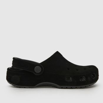 Crocs Black Classic Velvet Clog Girls Youth