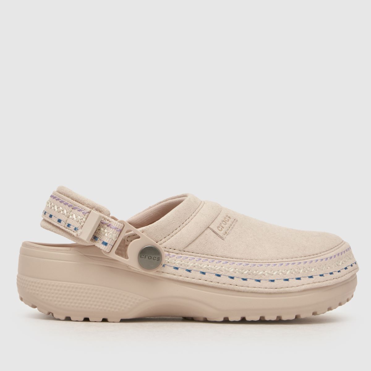 Crocs Pale Pink Classic Crafted Stitch Clog Girls Youth Sandals
