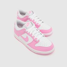 Nike Dunk Low Girls Youth in White & Pink Nike Dunk Low,3 of 4