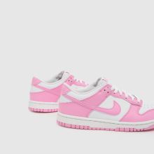Nike Dunk Low Girls Youth in White & Pink Nike Dunk Low,4 of 4
