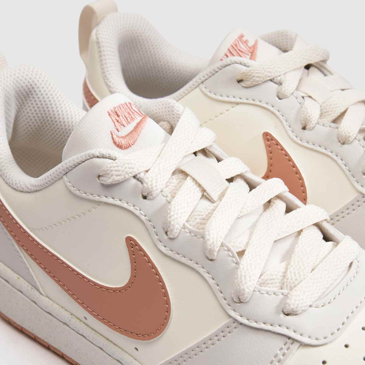 Nike Court Borough Low Girls Youth in White & Pink Nike Court Borough Low 4
