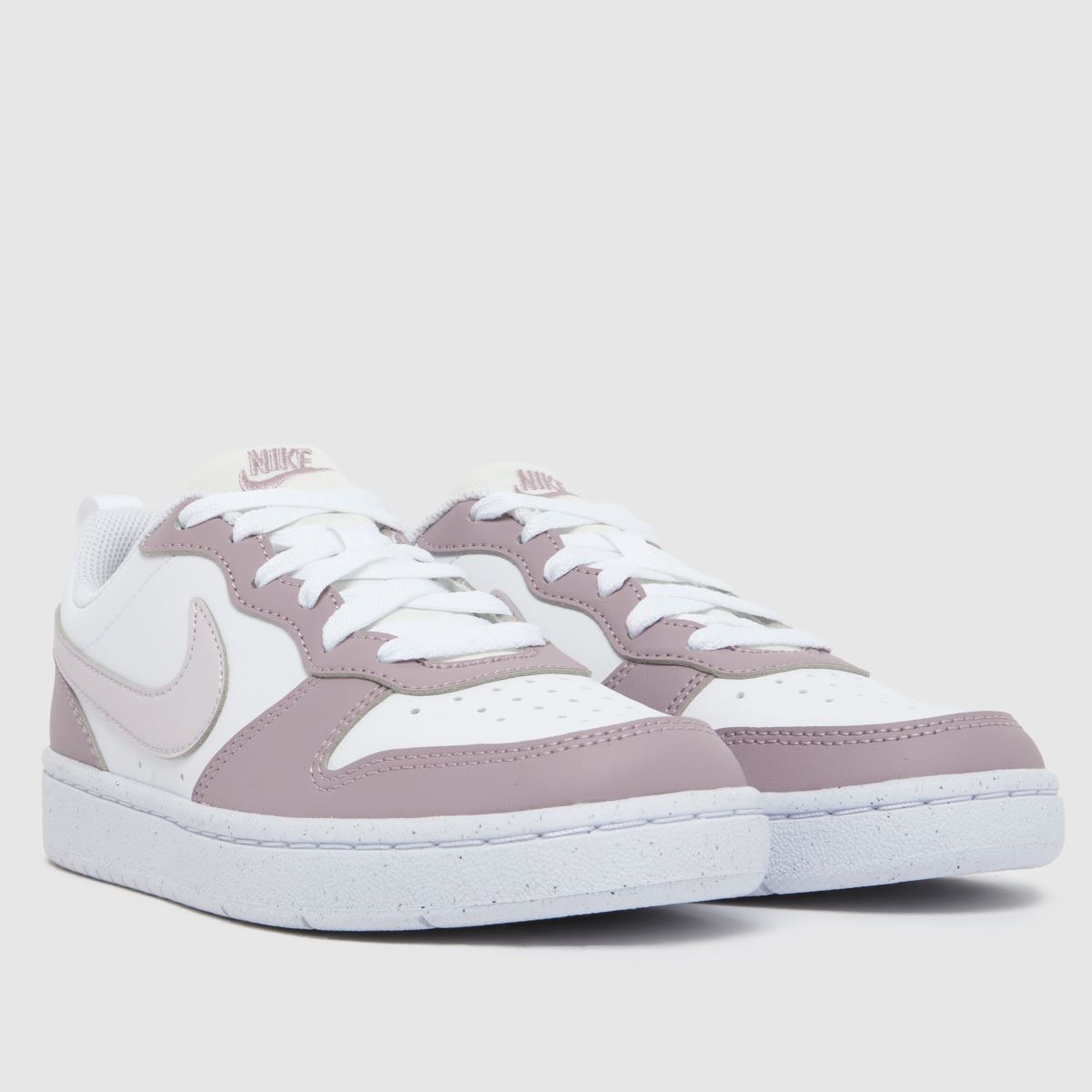 Nike Court Borough Low Girls Youth in White & Purple Nike Court Borough Low 1