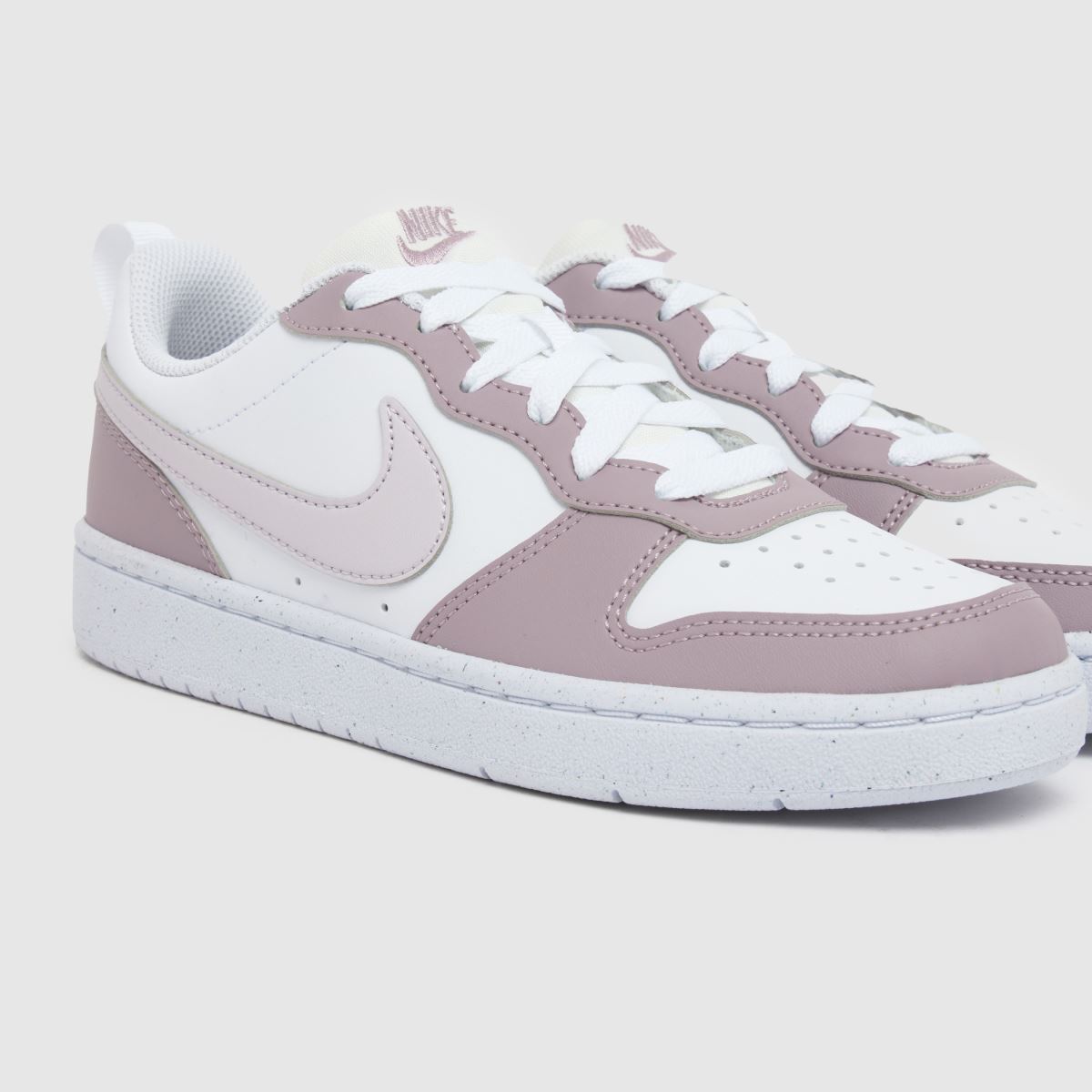 Nike Court Borough Low Girls Youth in White & Purple Nike Court Borough Low 4