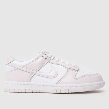 Nike White & Purple Dunk Low Girls Youth