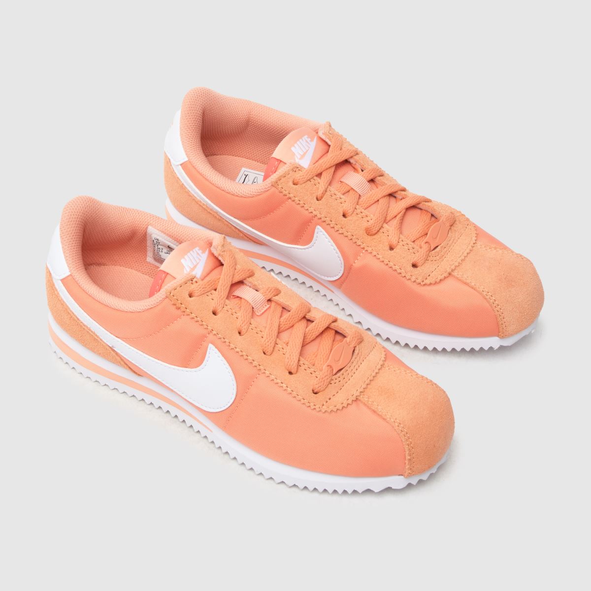 Kids Girls Youth Orange Nike Cortez Trainers schuh