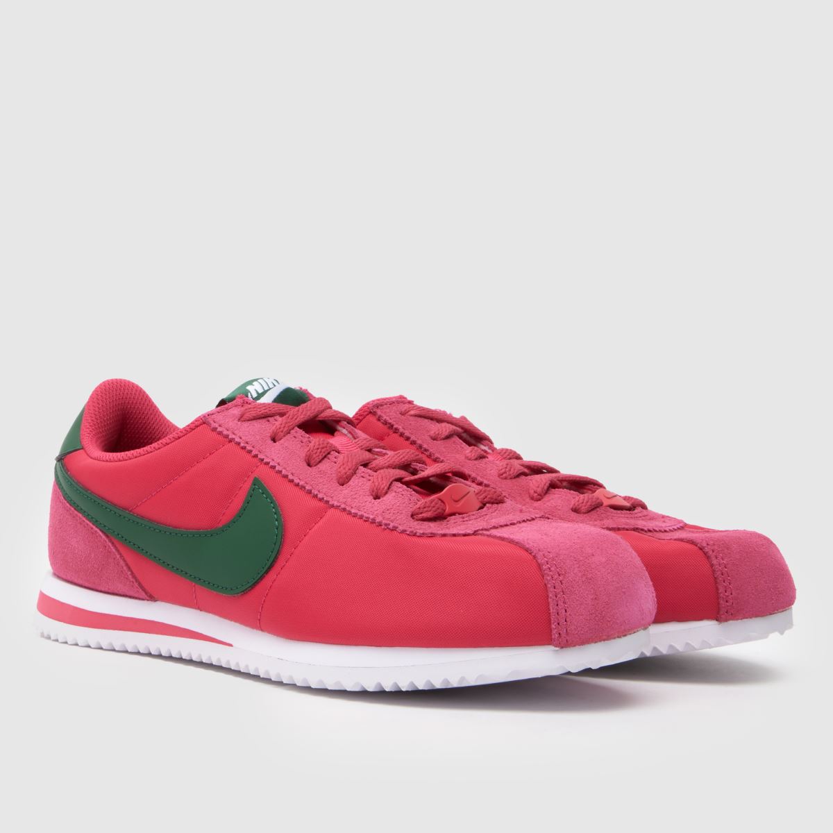 girls red nike trainers
