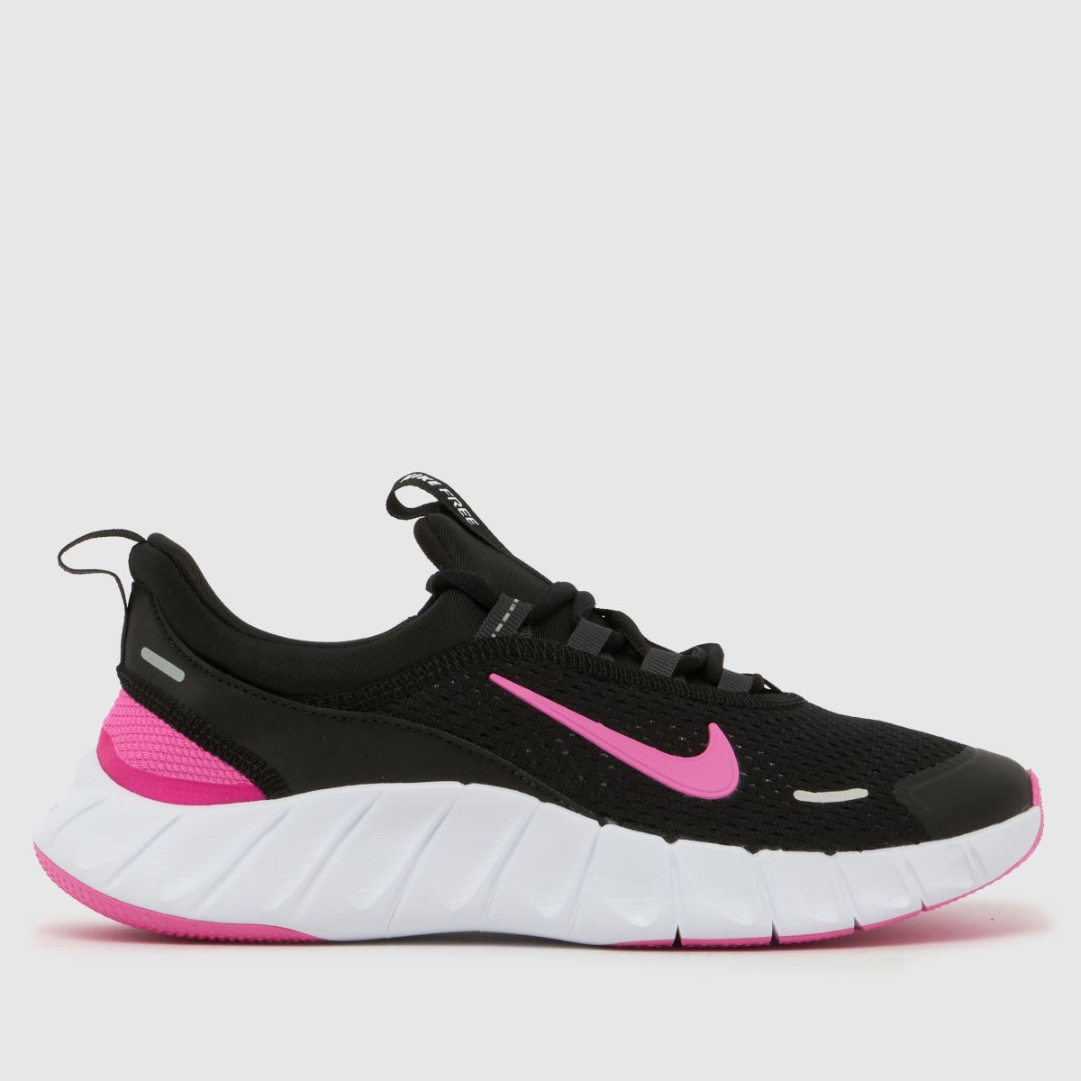 Nike Black & Pink Free Ride Girls Youth Trainers, Size: 6 (EU 39)