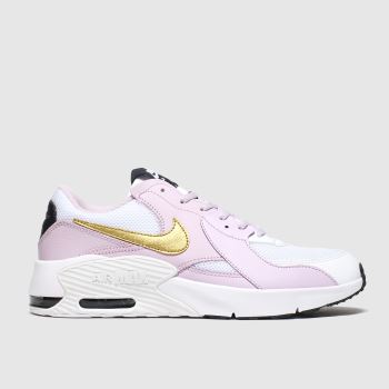Nike white & pink air max excee trainers youth Nike white & pink air max excee trainers youth