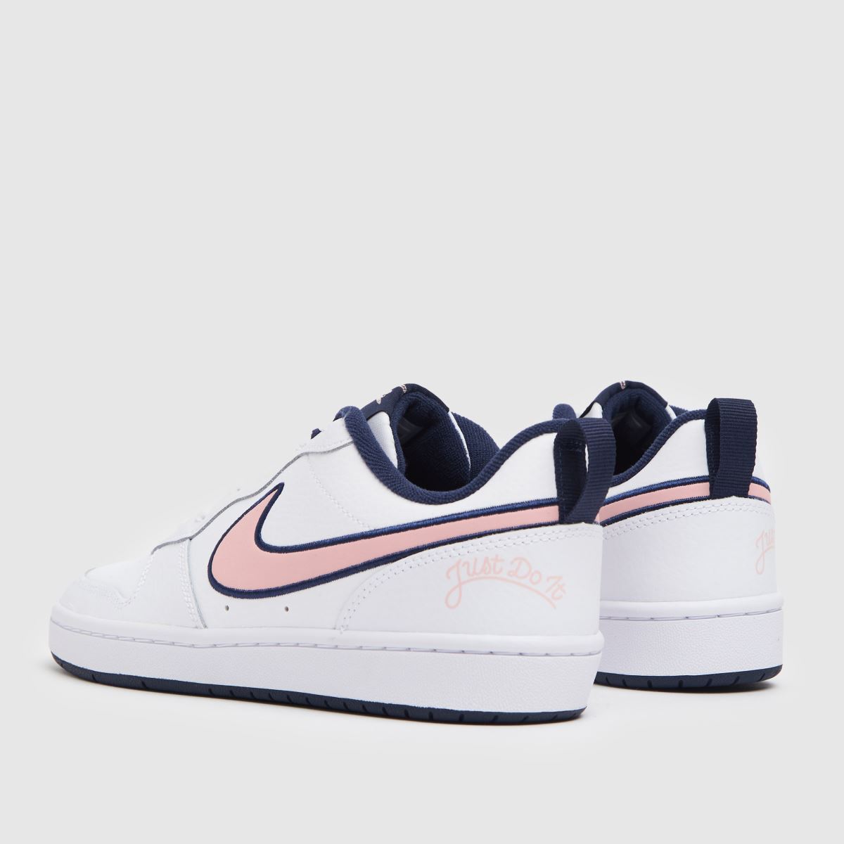 Girls White \u0026 Pink Nike Court Borough Low 2 Se Trainers | schuh