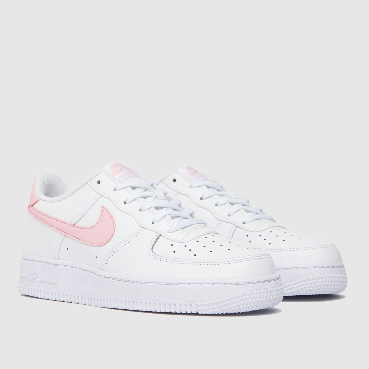 Girls White \u0026 Pink Nike Air Force 1 Trainers | schuh