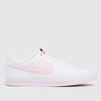 Nike white & pink court legacy trainers youth Nike white & pink court legacy trainers youth