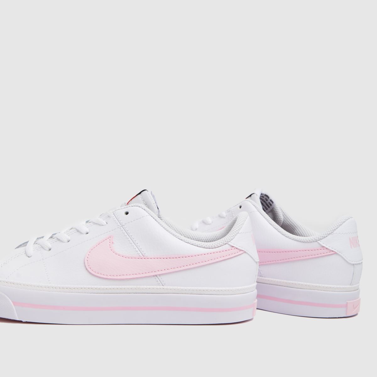 nike court legacy white and pink