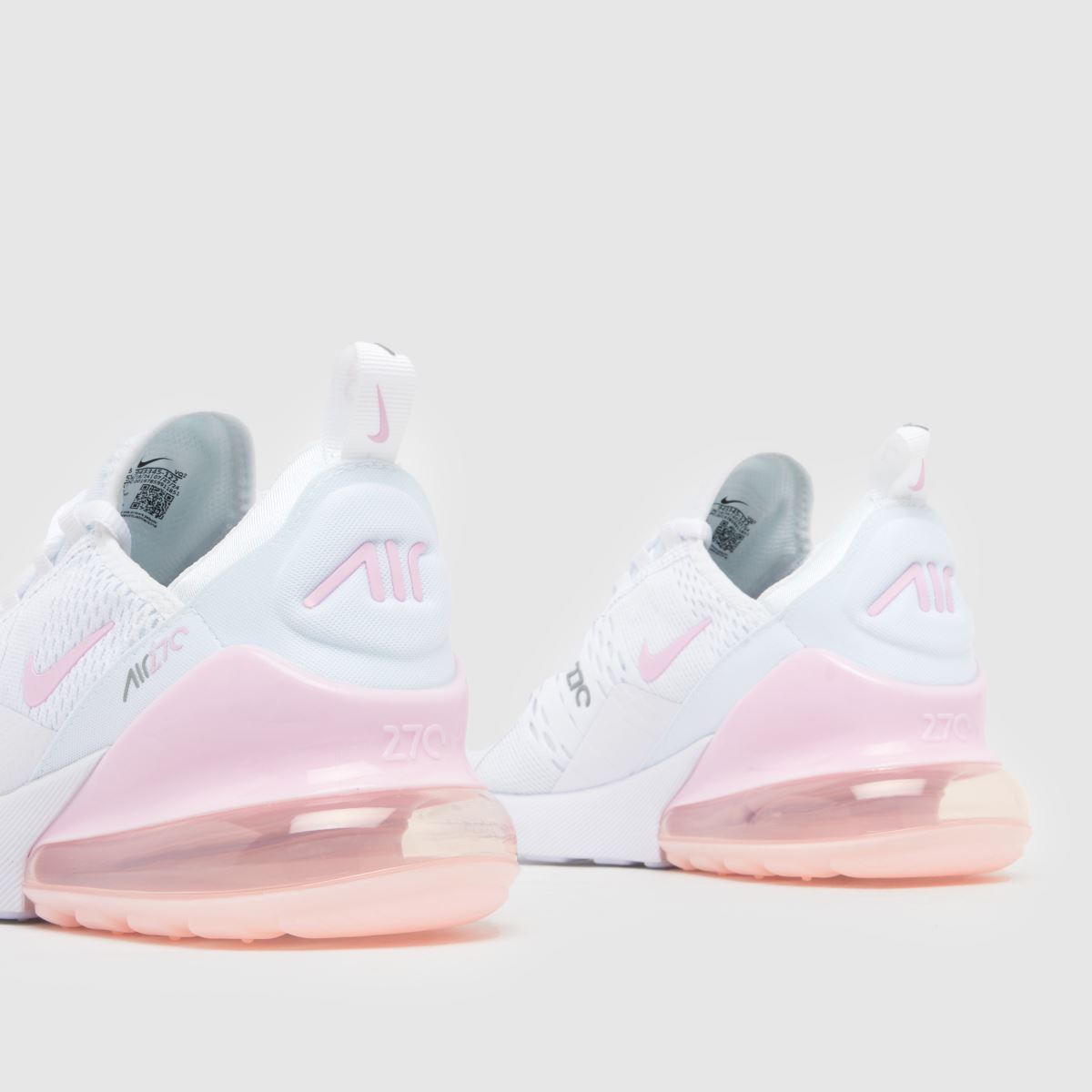Kids Girls Youth White Nike Air Max 270 Trainers schuh