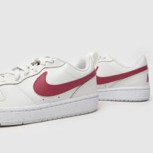 Nike Court Borough Low Girls Youth in White & Burgundy Nike Court Borough Low,4 of 4