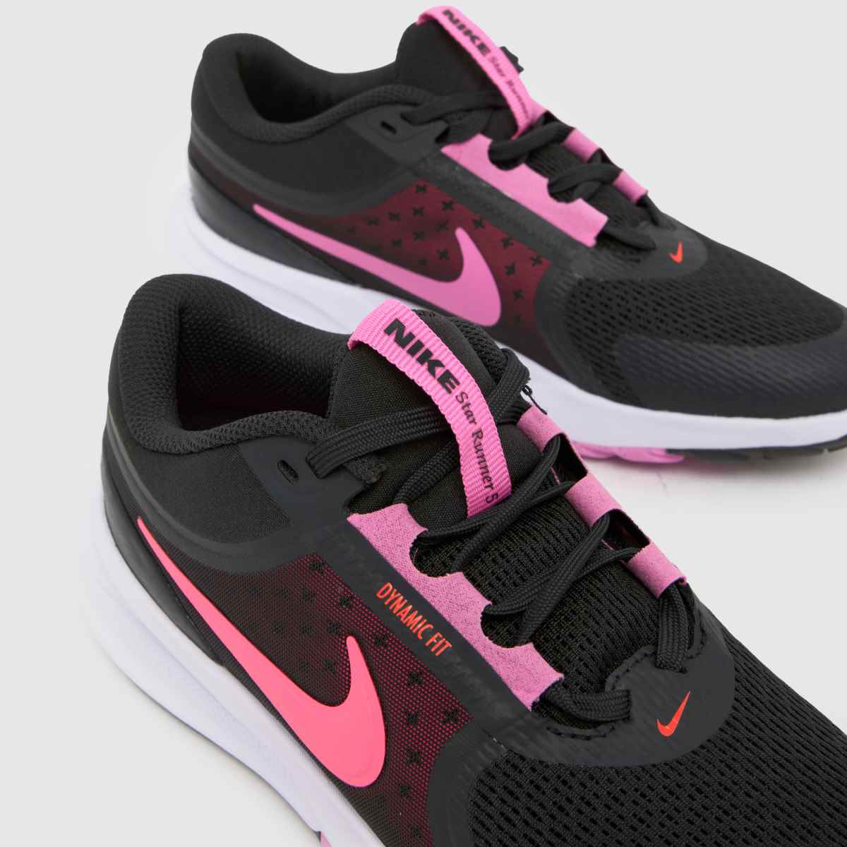 Kids Girls Youth Black pink Nike Star Runner Trainers schuh