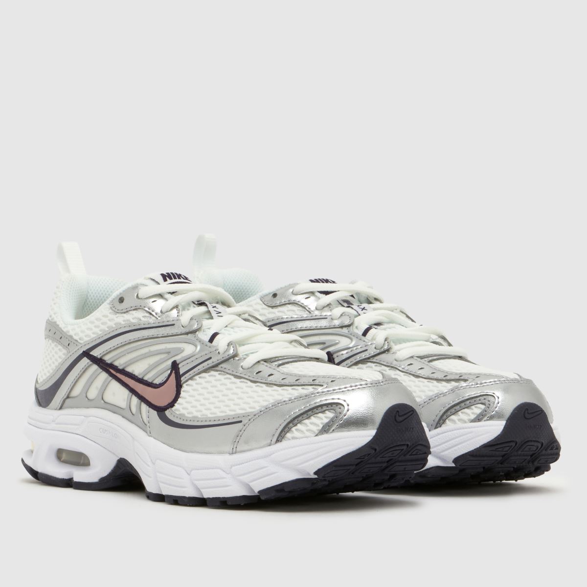 Nike Air Max Moto 2K Girls Youth in White & Silver Nike Air Max Moto 2K 1