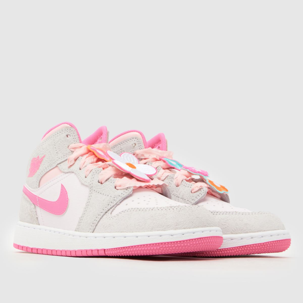 Nike Jordan Air 1 Mid Girls Youth in Grey Multi Nike Jordan Air 1 Mid 1