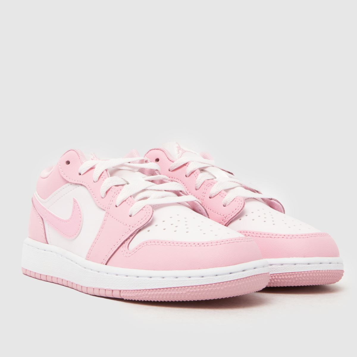 Nike Jordan Air Jordan 1 Low Girls Youth in White & Pink Nike Jordan Air Jordan 1 Low 1