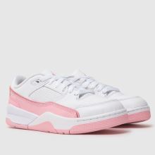 Nike Jordan Flight Court Girls Youth in White & Pink Nike Jordan Flight Court,2 of 4