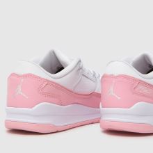 Nike Jordan Flight Court Girls Youth in White & Pink Nike Jordan Flight Court,4 of 4