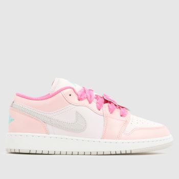 Nike Jordan Pink Multi Air Jordan 1 Low SE Girls Youth