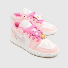 Nike Jordan Air Jordan 1 Low SE Girls Youth in Pink Multi Nike Jordan Air Jordan 1 Low SE,3 of 4