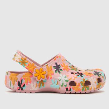 Crocs Multi Classic Flower Power Clog Girls Youth