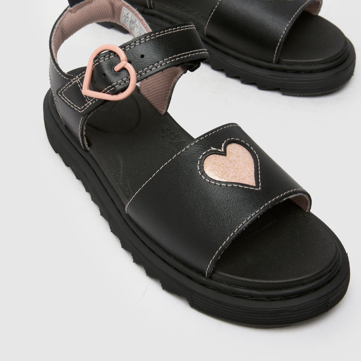 Dr Martens Marlowe Hearts Girls Youth in Black & pink Dr Martens Marlowe Hearts 4