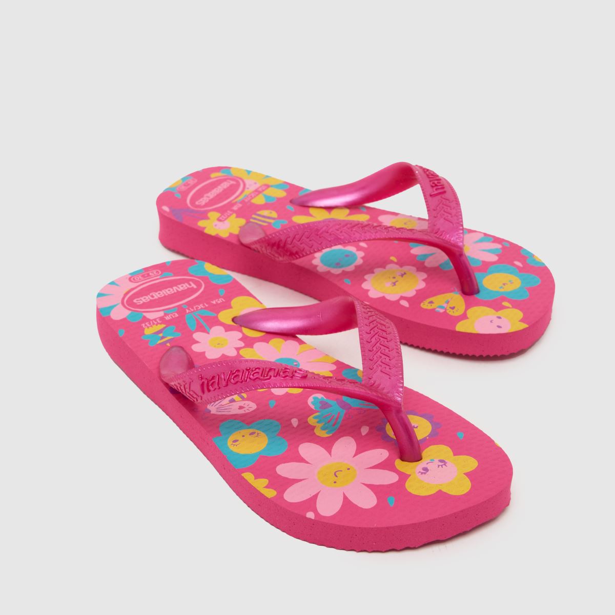 Havaianas Flores Girls Youth in Pink Multi Havaianas Flores 7