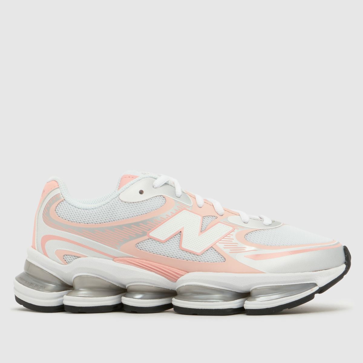 New Balance White & Pink ABZORB 2000 Girls Youth Trainers
