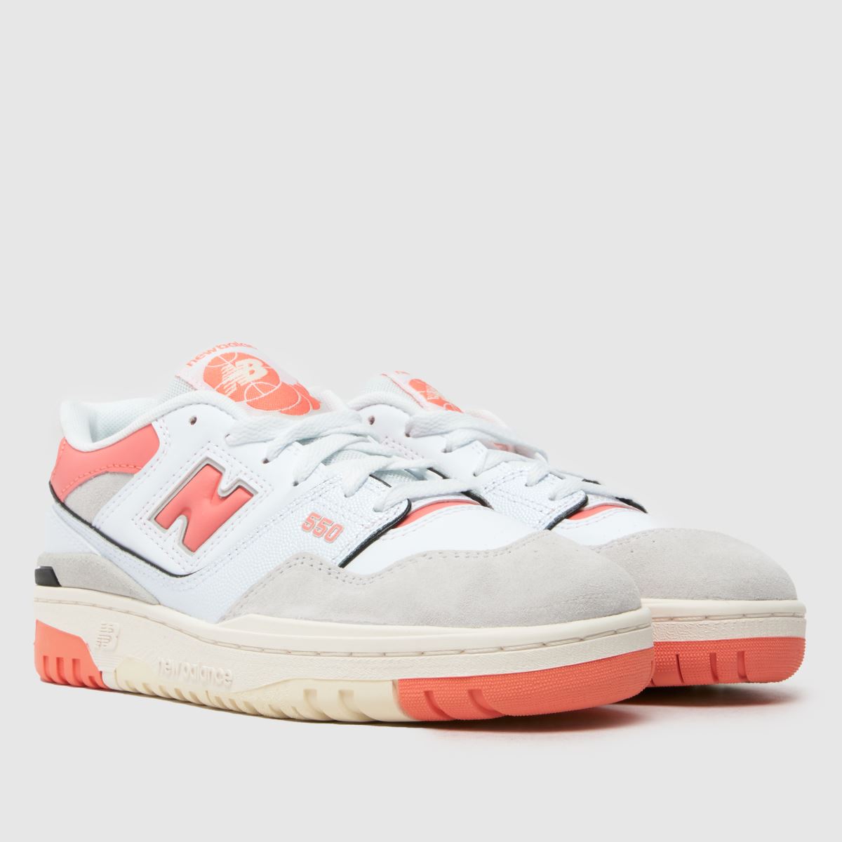 New Balance 550 Girls Youth in White New Balance 550 1