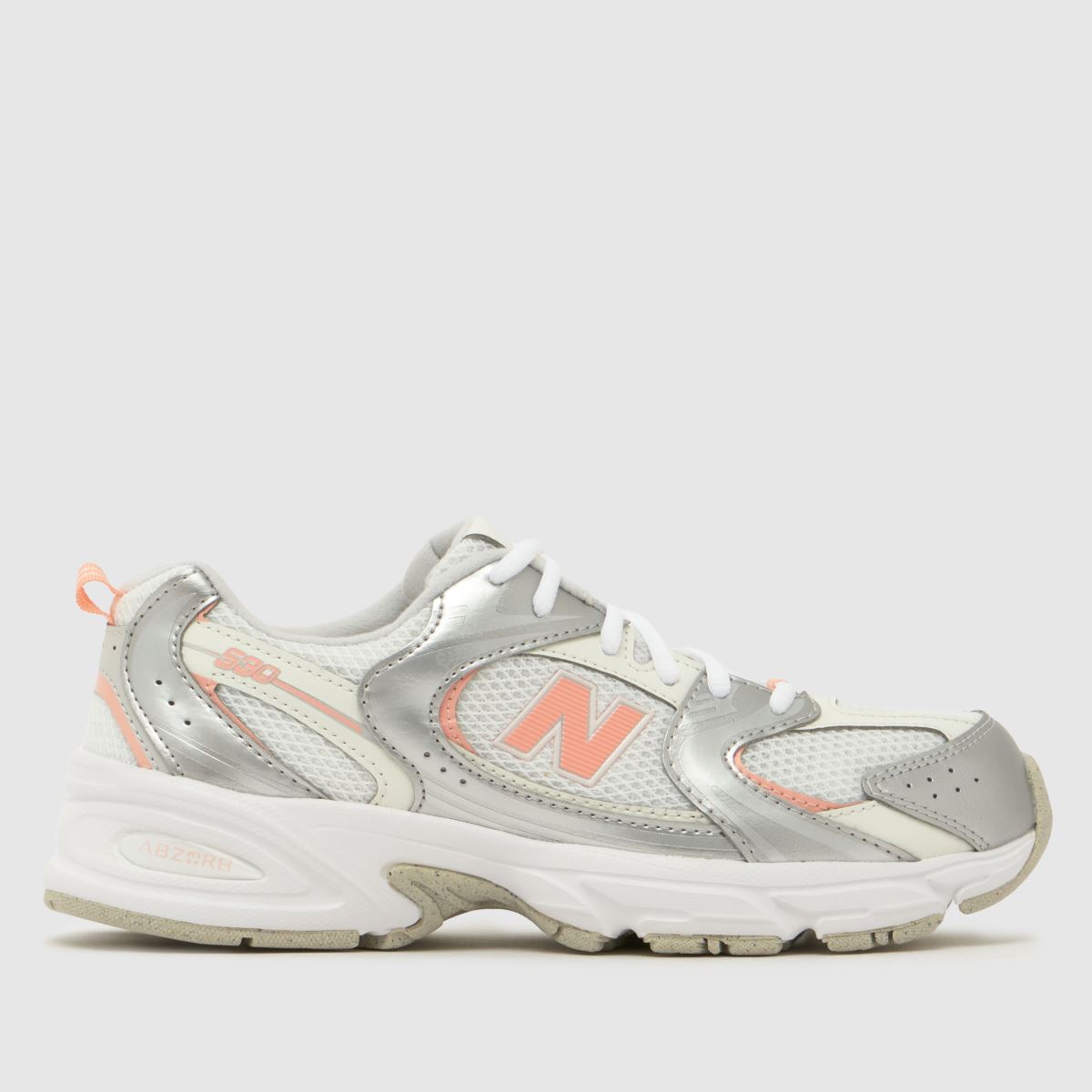 New Balance 530 Girls Youth in White & Pink New Balance 530