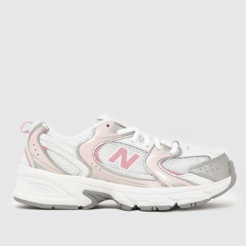 New Balance White & Pink 530 Girls Youth