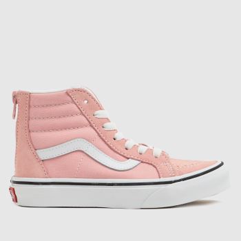 Vans pale pink sk8-hi zip Girls Youth Trainers Vans pale pink sk8-hi zip Girls Youth Trainers