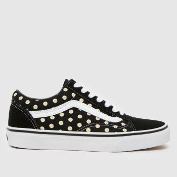 Vans Black Multi Old Skool Girls Youth