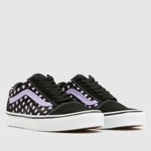 Vans Old Skool Girls Youth in Black & Purple Vans Old Skool,2 of 4
