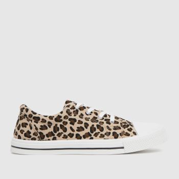 schuh tan maxi leopard lace up trainers youth schuh tan maxi leopard lace up trainers youth