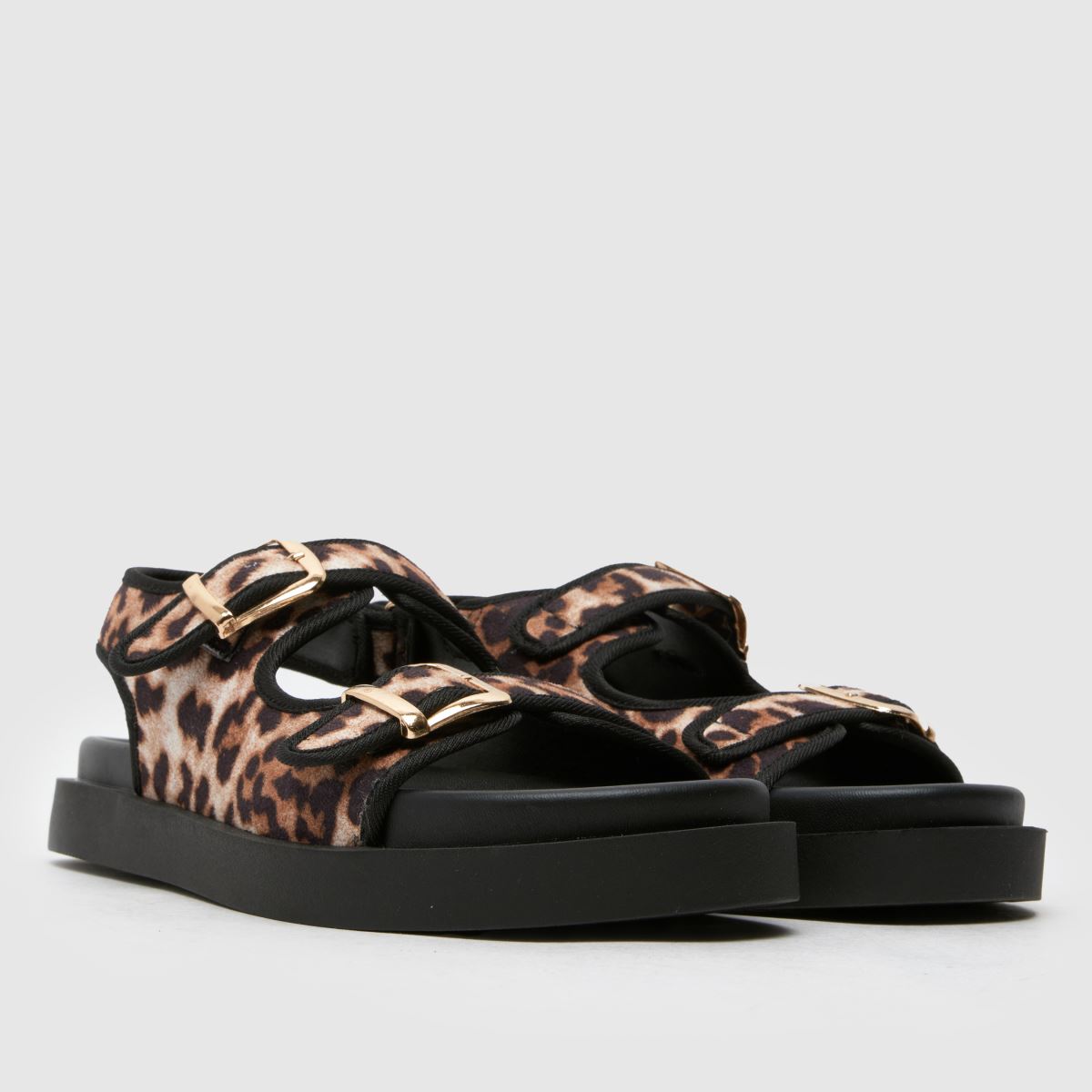 schuh Tabs Buckle Footbed Girls Youth in Beige & Brown schuh Tabs Buckle Footbed 1