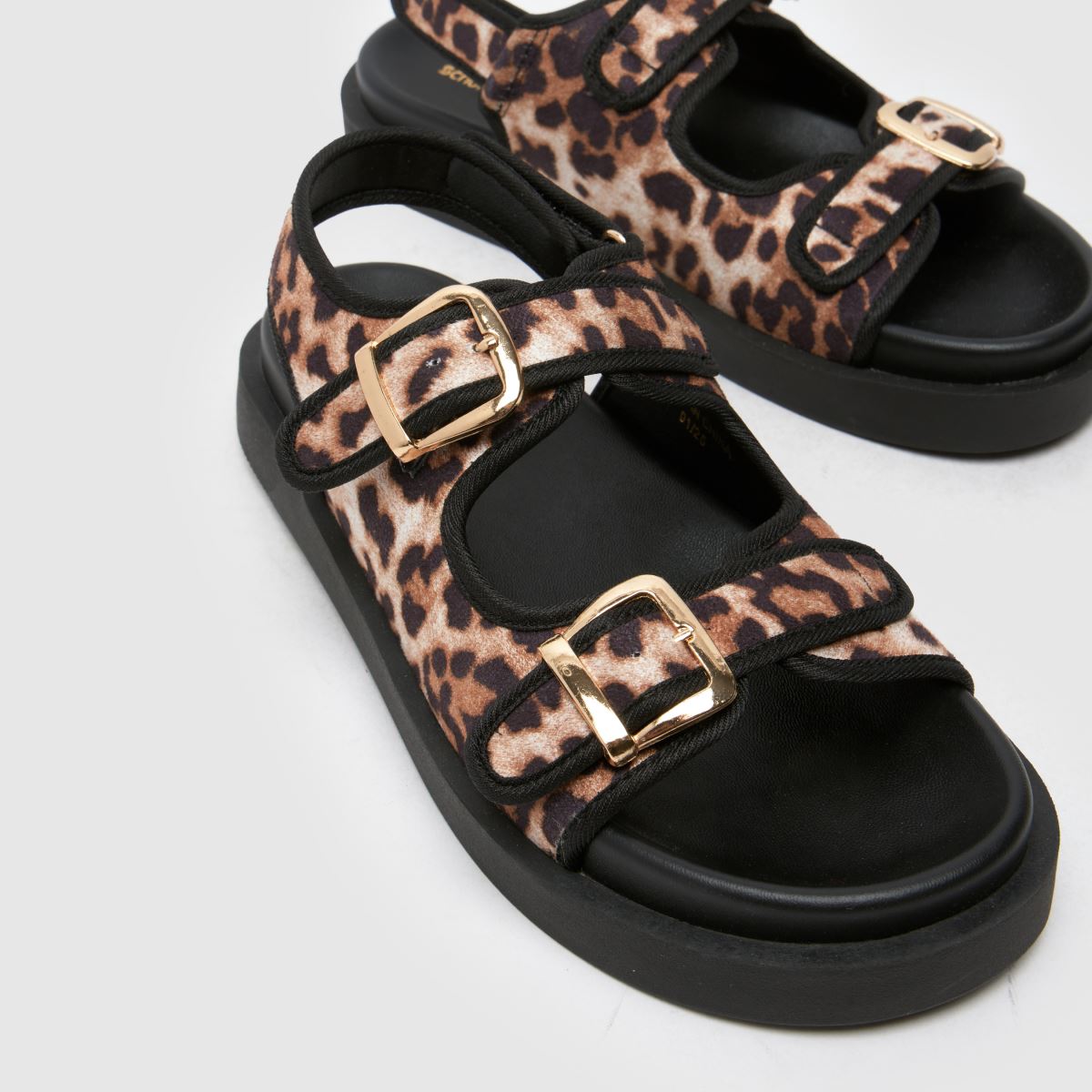 schuh Tabs Buckle Footbed Girls Youth in Beige & Brown schuh Tabs Buckle Footbed 4