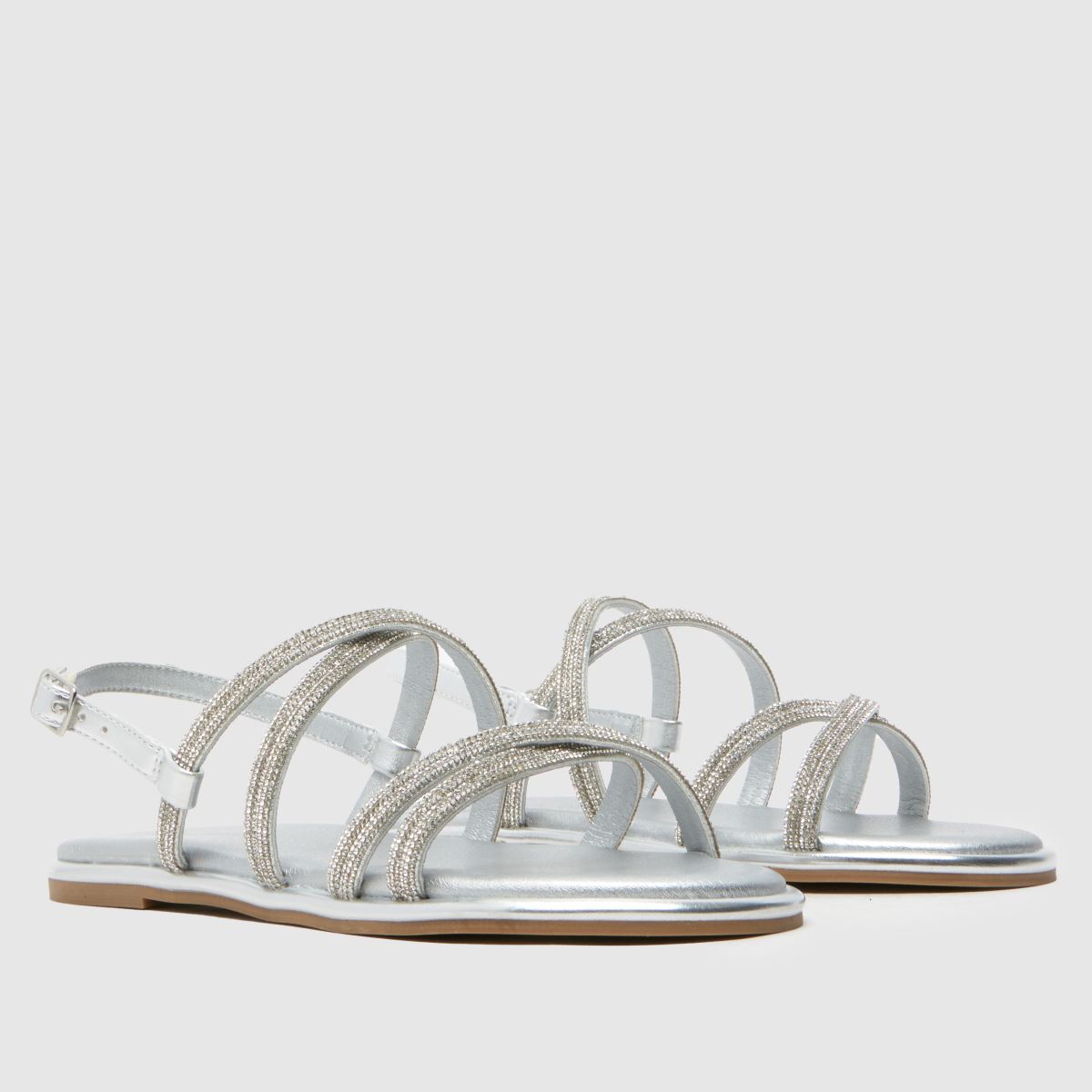 schuh Tevy Embellished Strappy Girls Youth in Silver schuh Tevy Embellished Strappy 1